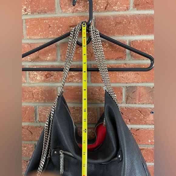 CHRISTIAN LOUBOUTIN Handbag Purse Marianna Rider Large Capra Black - Picture 11 of 16